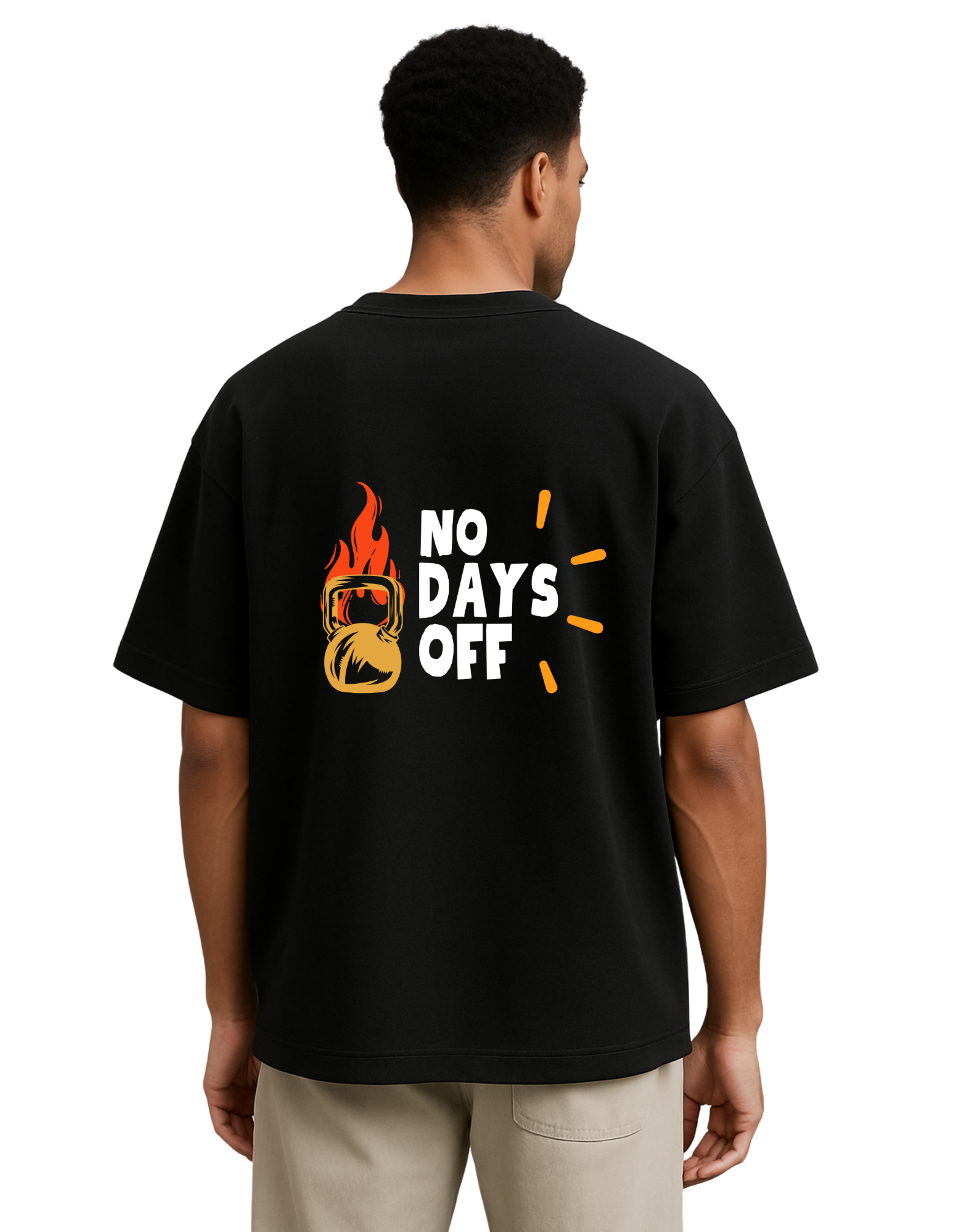 💪 NO DAYS OFF – Oversized Tee