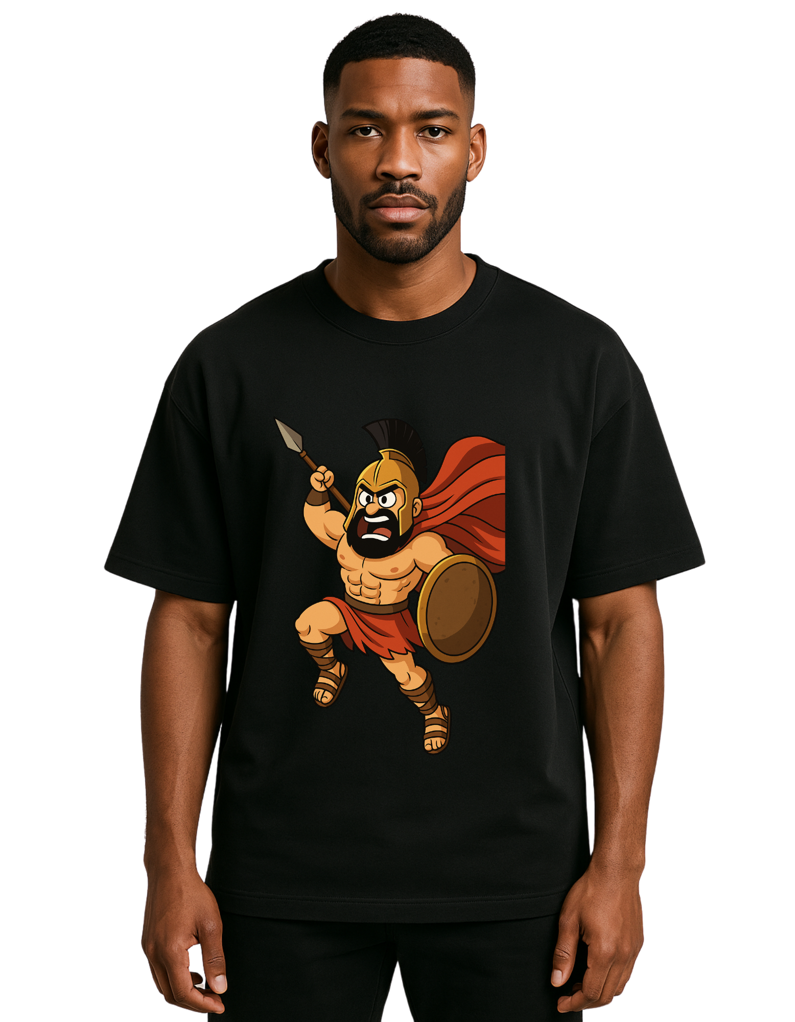 🛡️ SPARTAN – Oversized Warrior Tee