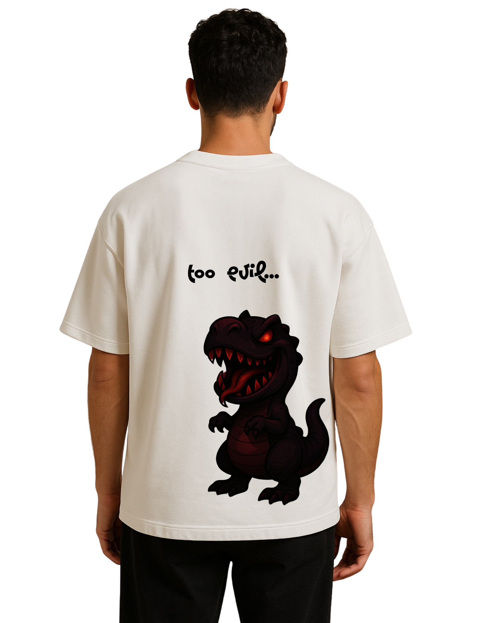 🦖 TOO GOOD TO BE TOO EVIL – Dino Edition Tee