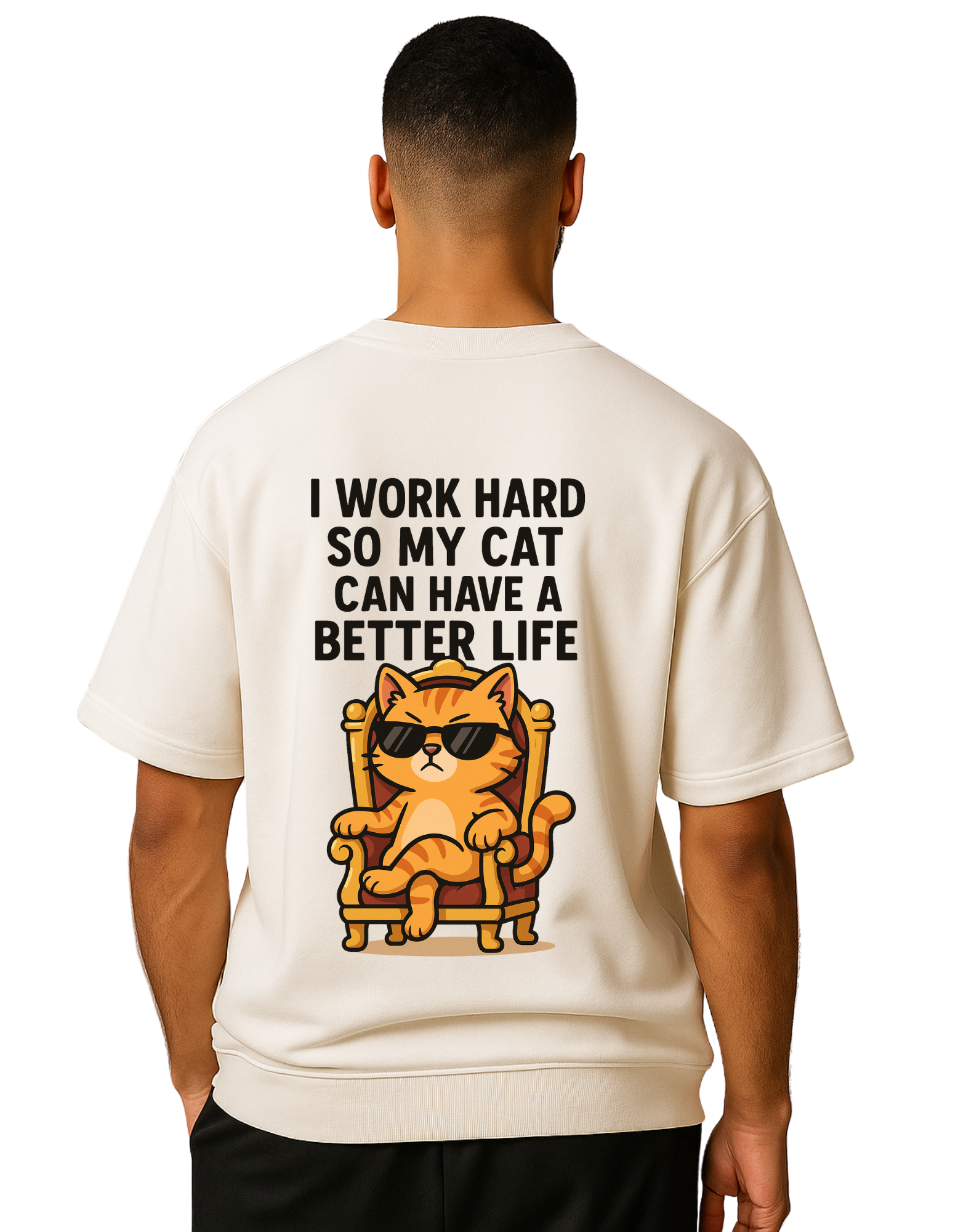🐾 CAT LOVER – Oversized Tee